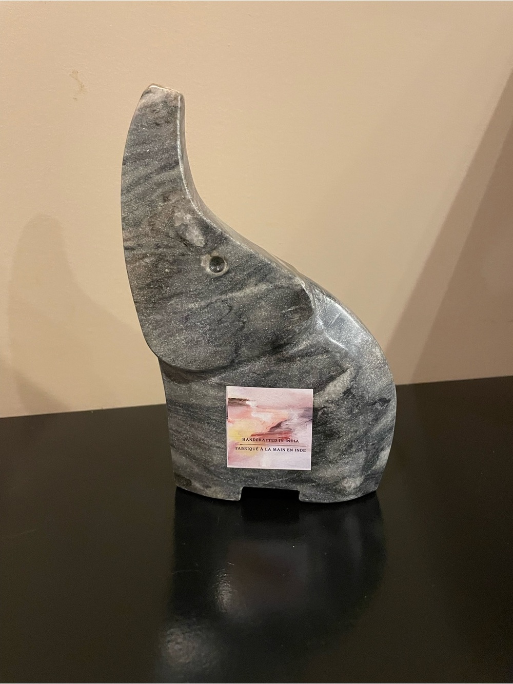 Grey Natural Stone Elephant Figurine 🐘